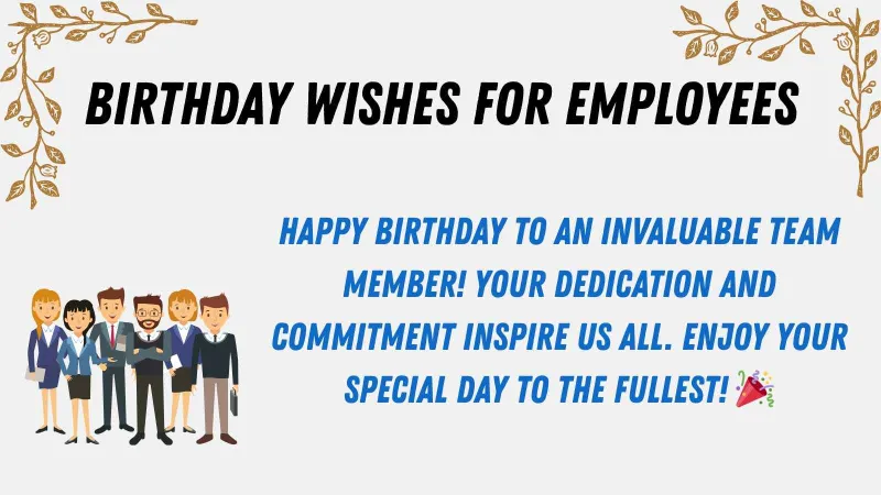 Birthday Wishes for Employees