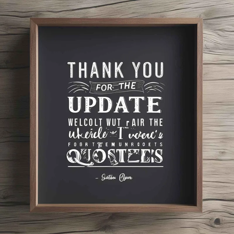 Thank You for the Update Quotes