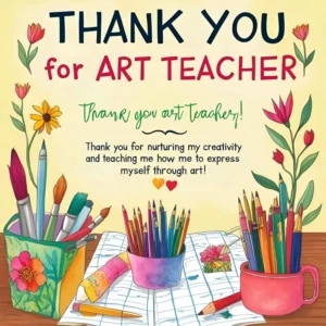 Read more about the article 489+ Sweet Thank You Messages for Art Teacher 🖌️💌 | Updated April 2025