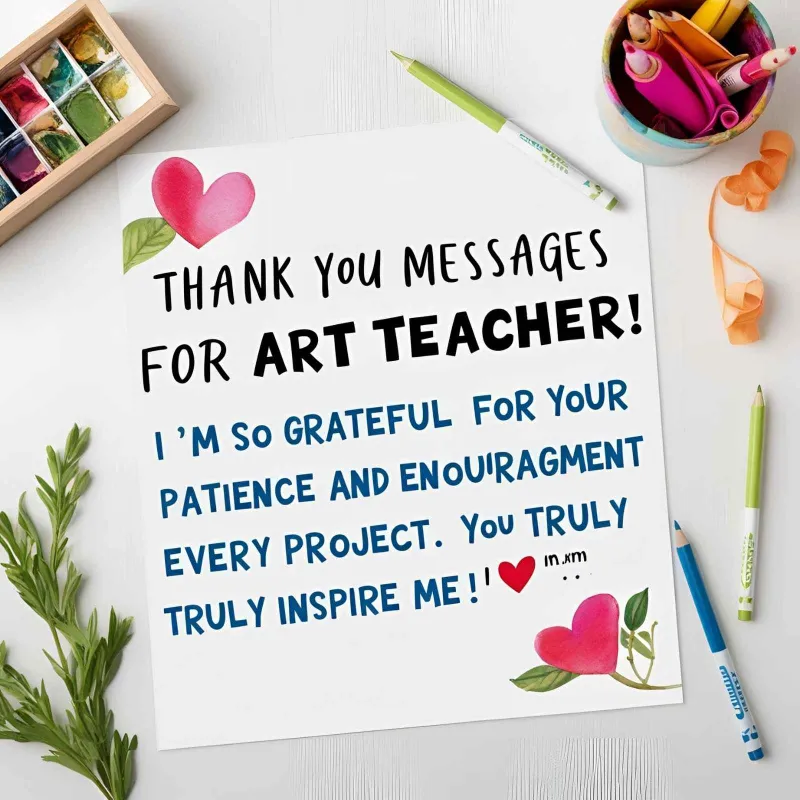 Thank You Messages for Art Teacher