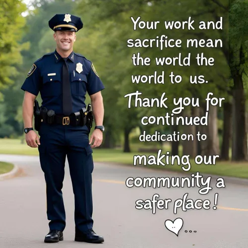 Thank You Messages for Police Officer