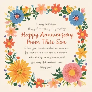 Read more about the article 99+❤️ Anniversary Wishes for Parents from Son ✨ Updated 2025