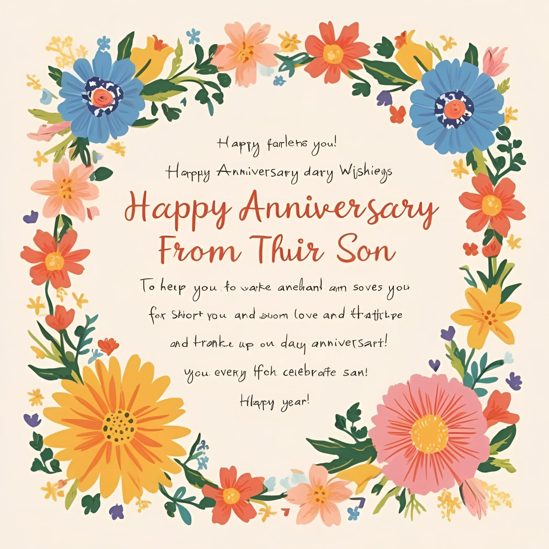 Anniversary Wishes for Parents from Their Son