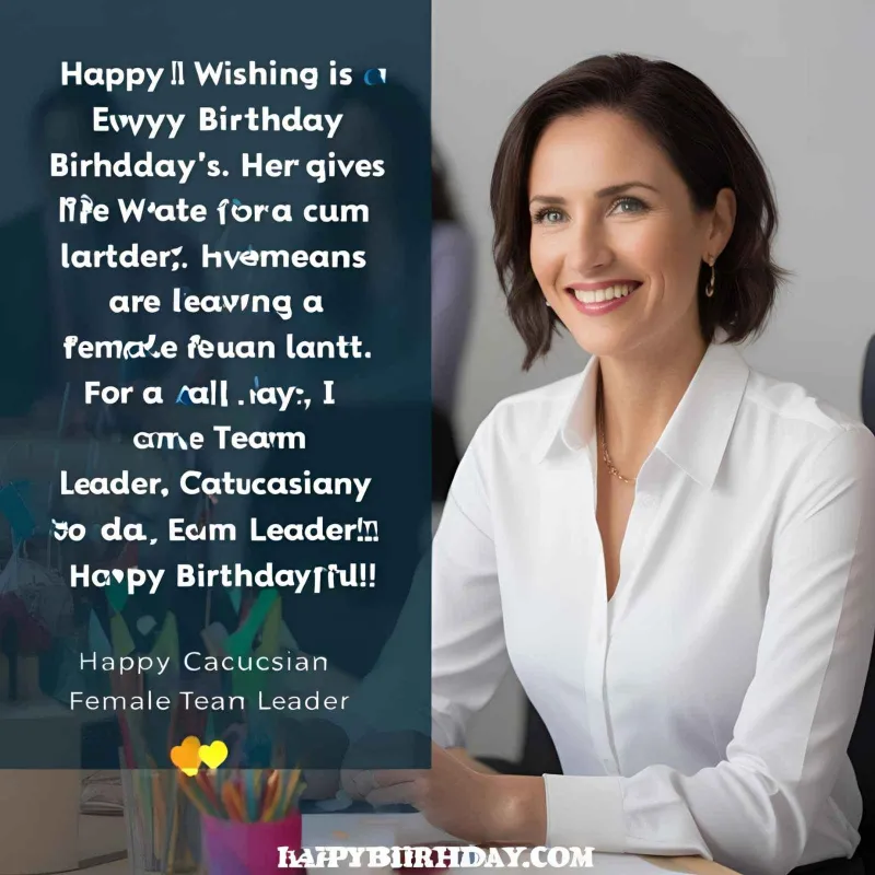 Birthday Wishes for a Team Leader