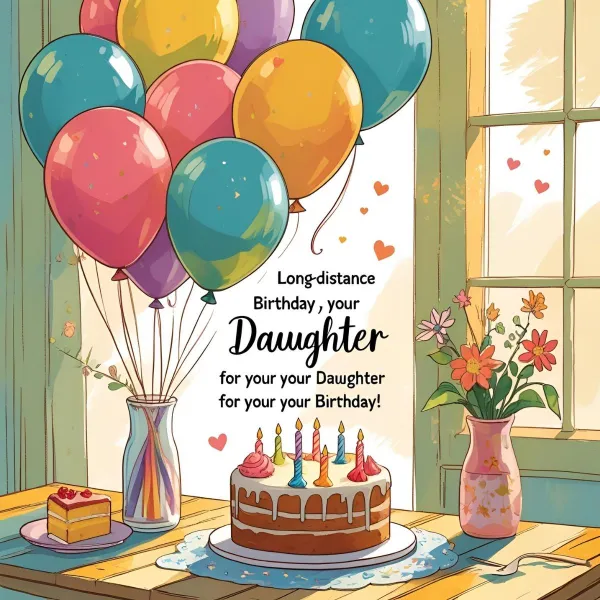 Read more about the article 299+ Long Distance Birthday Wishes for Your Daughter