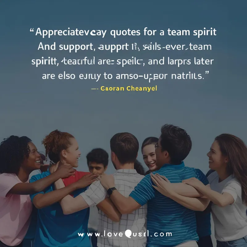 Appreciative Quotes for Team Spirit and Support