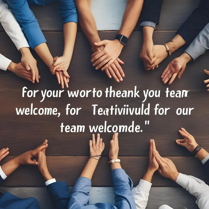 Motivational Quotes to Express Gratitude for Team Welcome