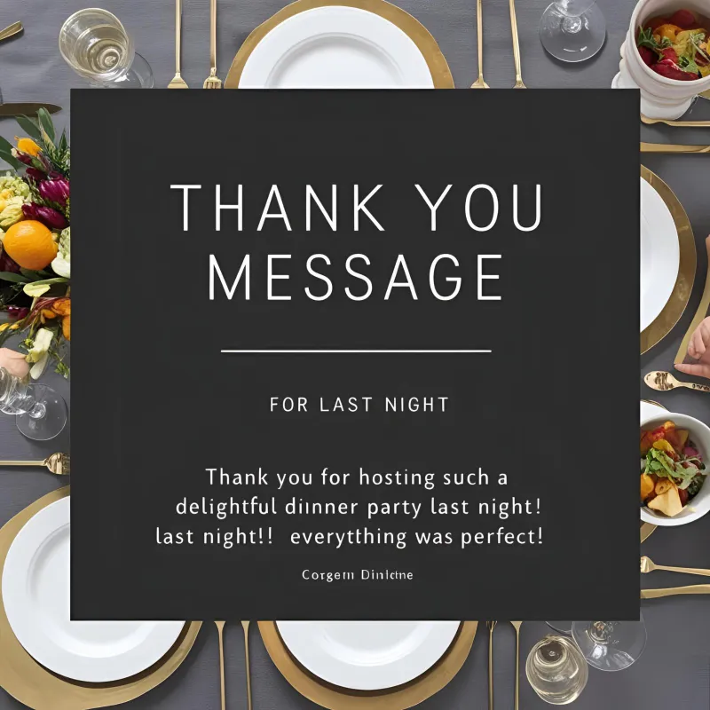 Thank You Messages for Last Night
