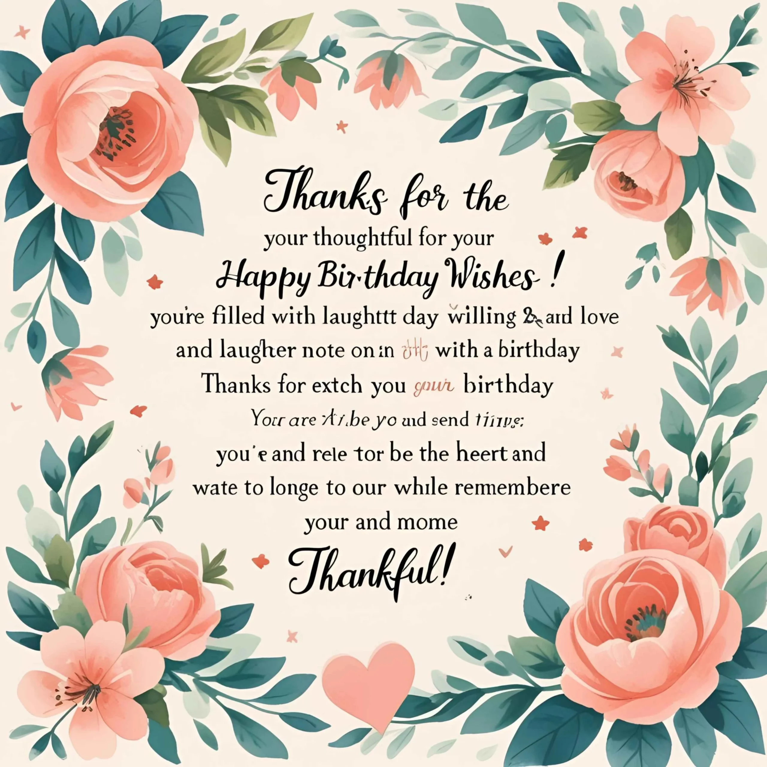Short Thank You Message for Birthday Wishes