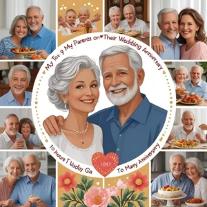 Read more about the article 99+ Anniversary Wishes for Parents 💑🎉 | Updated 2025