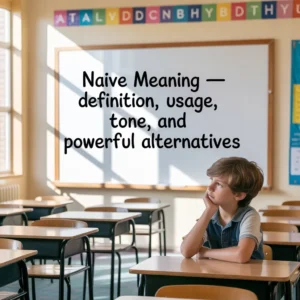 Read more about the article Naive Meaning — Definition, Usage, Tone, and Powerful Alternatives