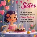 Birthday Wishes for Sister in English