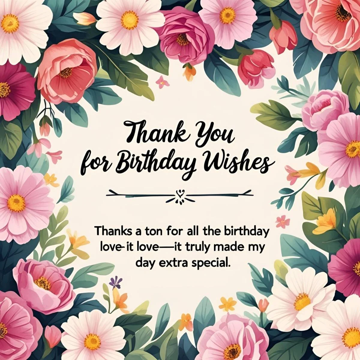 Status Thank You for Birthday Wishes