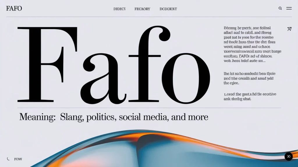 FAFO Meaning