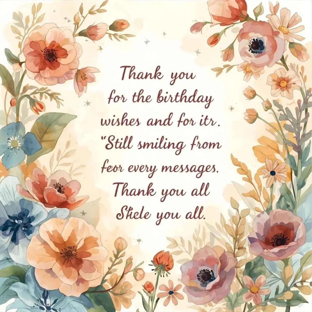  Thank You for the Birthday Wishes