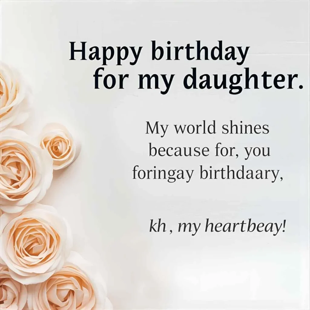 Birthday Wishes for My Daughter