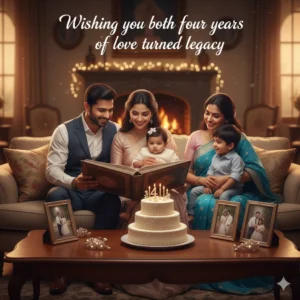 Read more about the article 210+4th Wedding Anniversary Wishes for Husband 💕 2025 Best